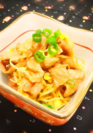 ご飯がすすむ！もやしと鶏皮の甘辛味♡-レシピのメイン写真