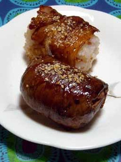 やっぱり美味しい♪肉巻きおにぎり-レシピのメイン写真