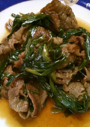 簡単 早い！ 牛肉 ニラの 胡麻油炒め♪-レシピのメイン写真