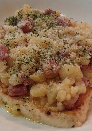 豆腐ステーキにON♪ベーコンポテト-レシピのメイン写真