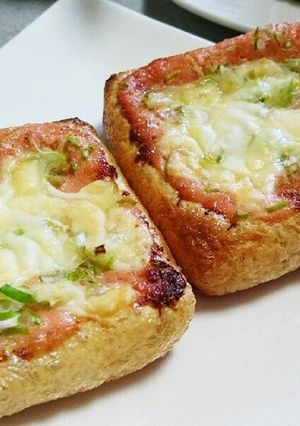 〈おつまみ〉油揚げ明太子マヨチーズ焼-レシピのメイン写真