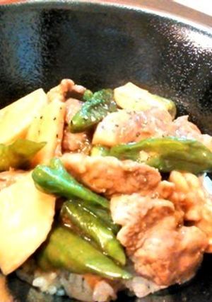 【男子受け保証】牛肉と筍のオイバタ丼。-レシピのメイン写真
