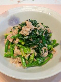 簡単!!ツナとほうれん草のマヨネーズ和え-レシピのメイン写真