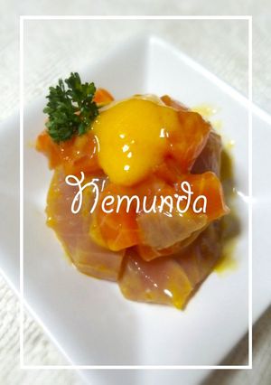 〓活用＊冷凍卵で海鮮の黄身和え〓-レシピのメイン写真
