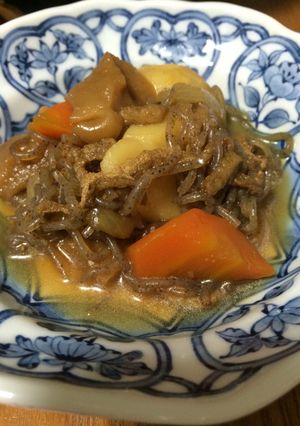 油揚げと麩で節約〜！肉なし肉じゃが-レシピのメイン写真