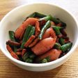 簡単鉄分 高野豆腐いんげんソーセージ炒め