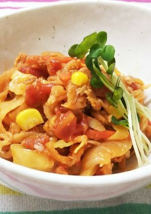 簡単♪ツナ缶と切り干し大根のトマト煮-レシピのメイン写真