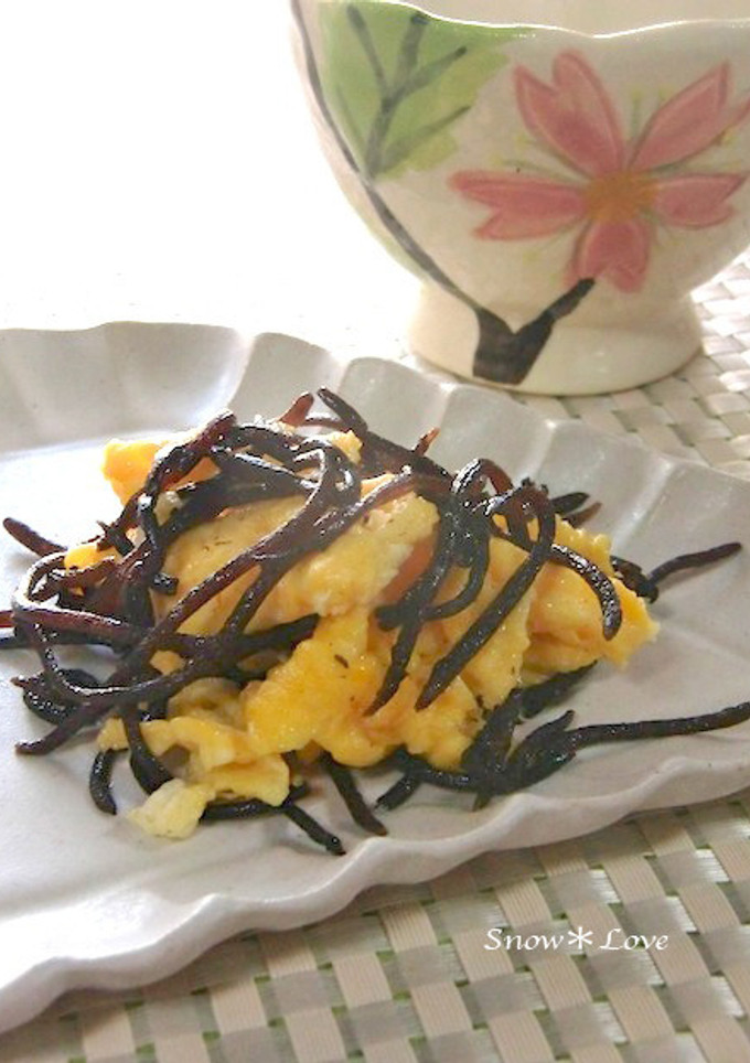 リメイク♪ひじきの煮物＋甘〜い炒り卵♡-レシピのメイン写真