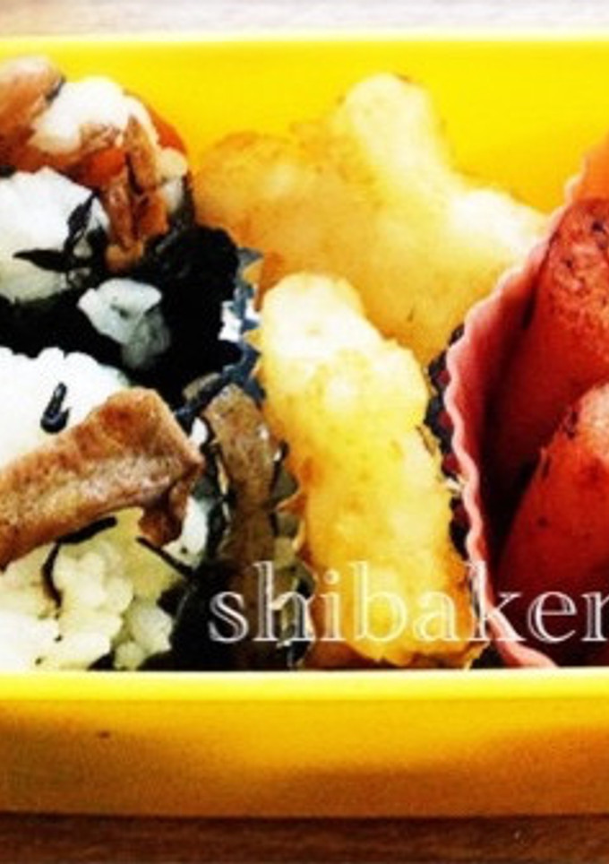 簡単和風 ひじきおにぎり 鉄分補給お弁当-レシピのメイン写真