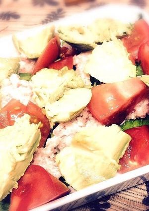 メバチマグロたたき春の饗宴-レシピのメイン写真