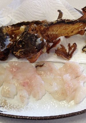 ガシラ(カサゴ)の刺身と骨揚げ-レシピのメイン写真