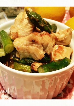 鶏むね肉とアスパラのマヨポン酢-レシピのメイン写真