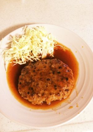 フライパンで簡単、時短、煮込みハンバーグ-レシピのメイン写真