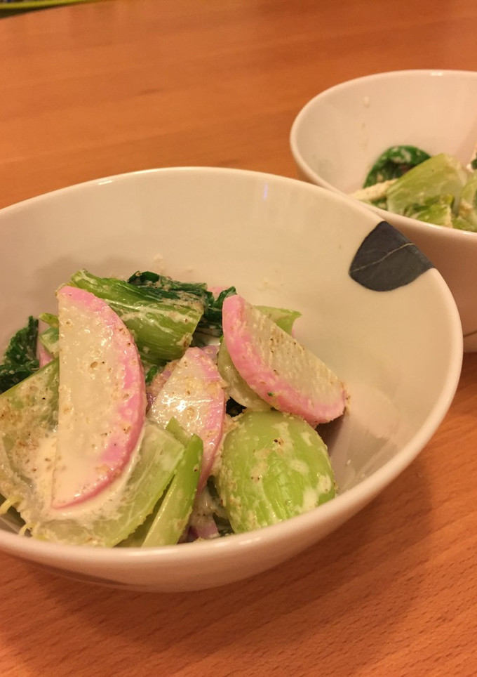 青梗菜とカマボコの胡麻マヨ和え-レシピのメイン写真