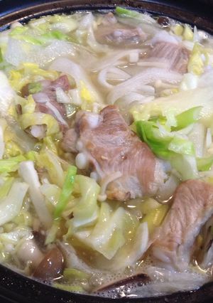 豚なんこつで作るみそ味の鍋-レシピのメイン写真