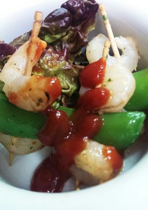 スナップえんどうとえびの串焼き-レシピのメイン写真