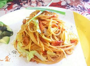 ランチに*桜海老とキャベツのパスタ*-レシピのメイン写真