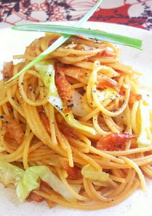 ランチに*桜海老とキャベツのパスタ*-レシピのメイン写真