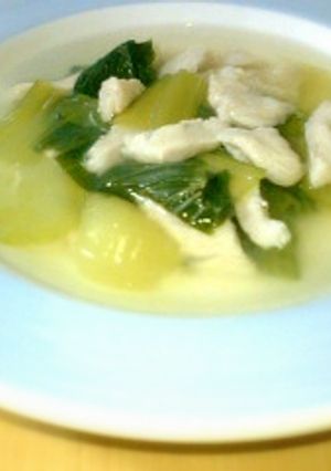 簡単！やわらか鶏胸肉の白菜スープ-レシピのメイン写真