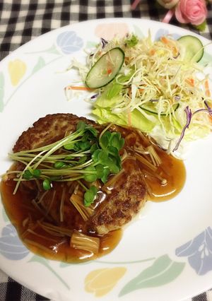 ★簡単で美味しい!大きい和風ハンバーグ★-レシピのメイン写真