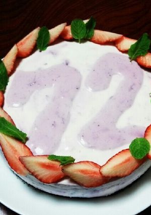 イチゴとブルーベリーのレアチーズケーキ❤-レシピのメイン写真