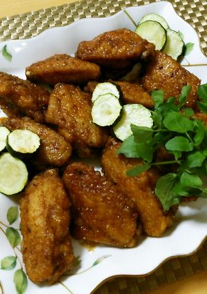 ウスターソース味☆スパイシーな手羽中☆-レシピのメイン写真