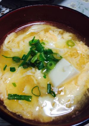 豆腐と卵の味噌汁-レシピのメイン写真