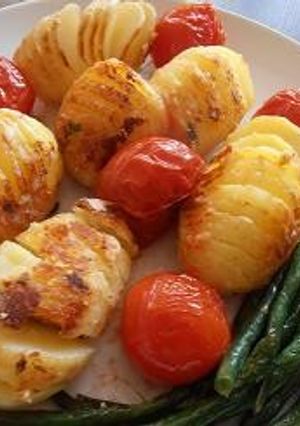 フライパンで簡単　ハッセルバックポテト　-レシピのメイン写真