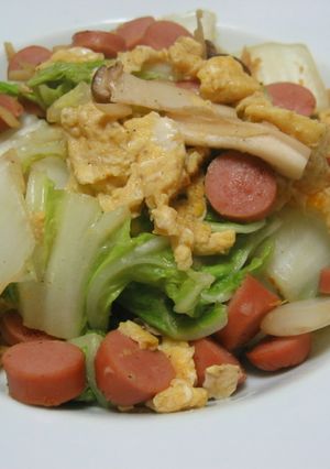 冬の、簡単でおいしい白菜の炒め物-レシピのメイン写真