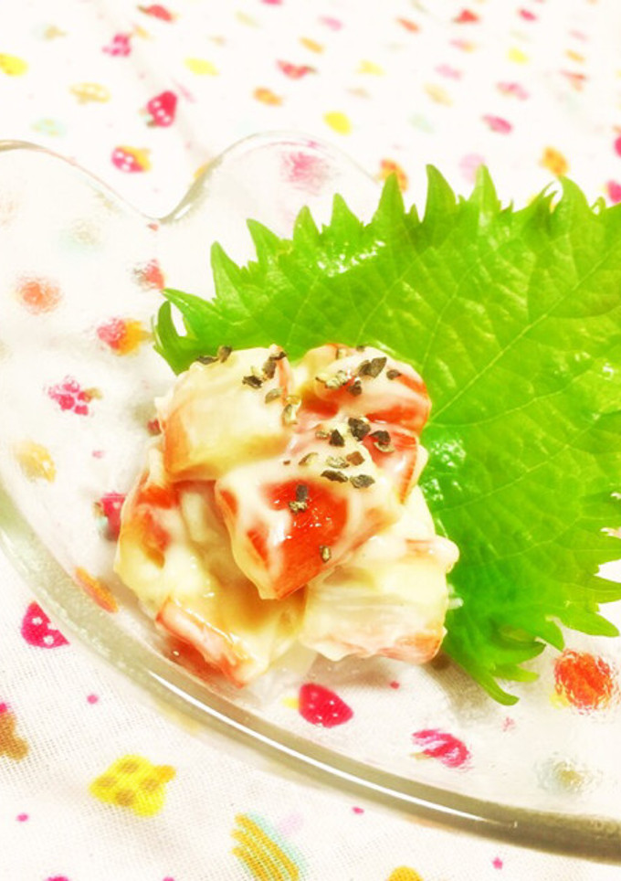 まるで貝柱？焼きカニカマのわさびマヨ和え-レシピのメイン写真