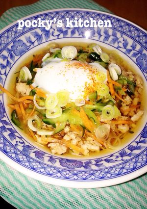 鳥挽肉&野菜まぜまぜそうめん-レシピのメイン写真