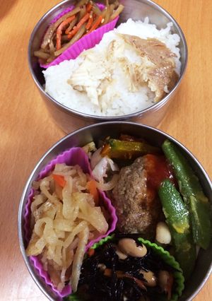 お弁当に冷凍保存＊ハンバーグ弁当-レシピのメイン写真