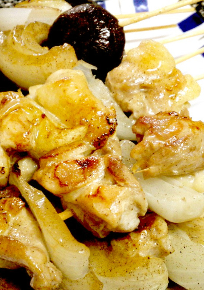 お家でやきとり！新玉ねぎで焼き鳥(^^♪-レシピのメイン写真