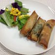 塩鶏、カット野菜を使ってカンタン春巻き