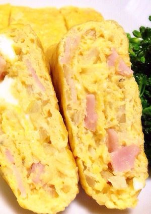✽ベーコンと玉ねぎの卵焼き✽-レシピのメイン写真