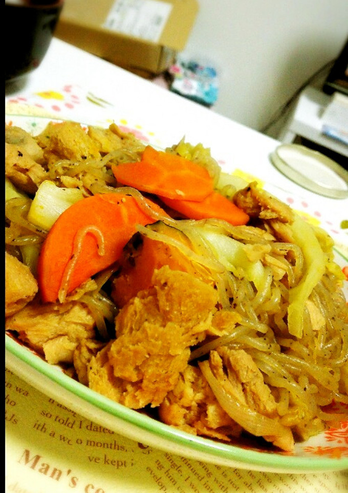 白滝のなんちゃってしょっつる焼きそば-レシピのメイン写真