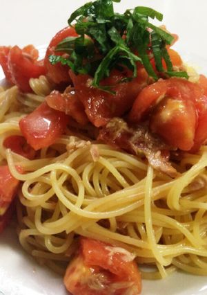 トマトとツナの冷製パスタ-レシピのメイン写真