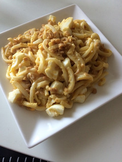 マヨ卵と納豆の焼うどん-レシピのメイン写真