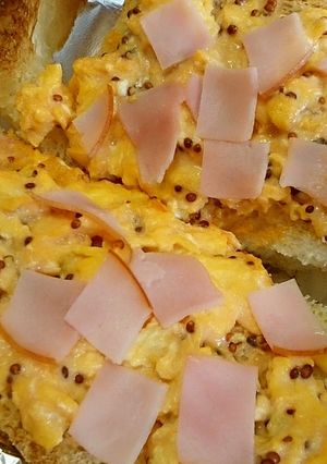 マスタード風味☆ベイクドエッグトースト-レシピのメイン写真