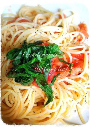 大葉とフレッシュトマトのパスタ-レシピのメイン写真