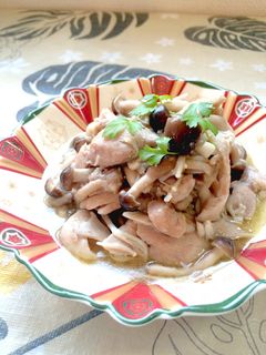鶏ももときのこの塩だれマリネ炒め♪-レシピのメイン写真