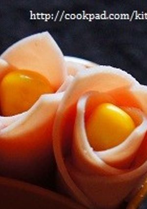 お弁当に♡ハムでお花-レシピのメイン写真