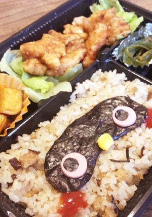 キャラ弁★彡お花見たぬき君-レシピのメイン写真