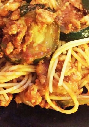 簡単ズッキーニトマトソースパスタ-レシピのメイン写真