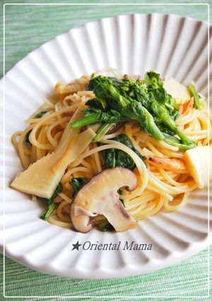 春一番！筍と菜の花の白だしパスタ-レシピのメイン写真
