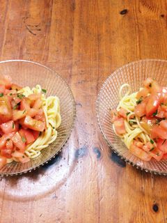 大葉とトマトの冷やしパスタ-レシピのメイン写真