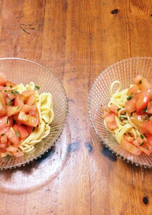大葉とトマトの冷やしパスタ-レシピのメイン写真