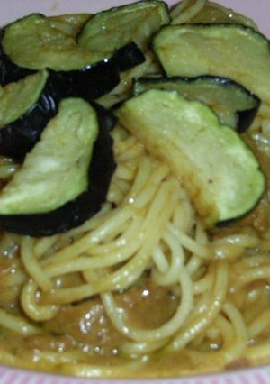 1人前残りカレーで2人前のリメイクパスタ-レシピのメイン写真