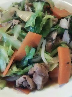 春菊入りヘルシー生姜焼き(野菜炒め風)-レシピのメイン写真