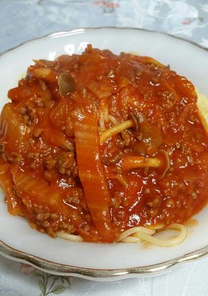 白菜トマトソースパスタ-レシピのメイン写真
